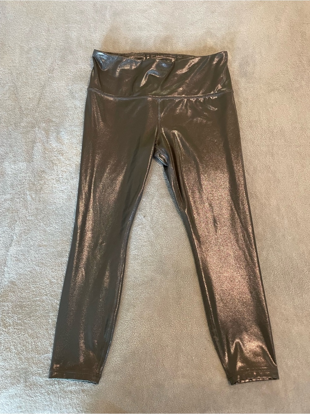 Athleta | High Rise Shiny Leggings | Size Large | Yoga, Flattering, Metallic